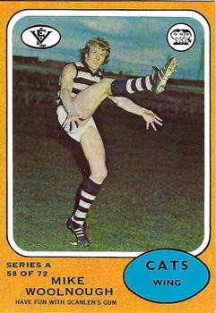 1973 Scanlens VFL #58 Mike Woolnough Front